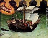 Ship Canvas Paintings - Quaratesi Altarpiece St. Nicholas saves a storm-tossed ship